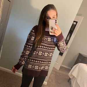 Loft outlet maroon sweater